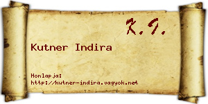 Kutner Indira névjegykártya